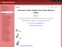 Tablet Screenshot of biomesfirst11.wikispaces.com