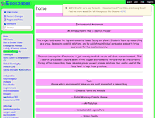 Tablet Screenshot of ecospaces.wikispaces.com