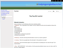 Tablet Screenshot of hsdpingpongballlauncher.wikispaces.com