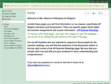 Tablet Screenshot of beavenenglish.wikispaces.com