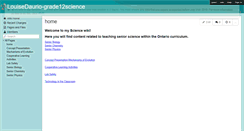 Desktop Screenshot of louisedaurio-grade12science.wikispaces.com