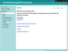 Tablet Screenshot of louisedaurio-grade12science.wikispaces.com