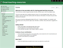 Tablet Screenshot of great-teaching-resources.wikispaces.com
