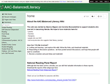 Tablet Screenshot of aac-balancedliteracy.wikispaces.com