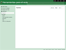 Tablet Screenshot of herramientas-para-el-aula.wikispaces.com