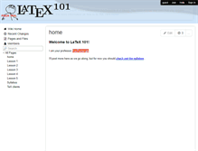 Tablet Screenshot of latex101.wikispaces.com