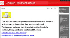 Desktop Screenshot of childrenreviewingbooks.wikispaces.com