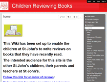 Tablet Screenshot of childrenreviewingbooks.wikispaces.com
