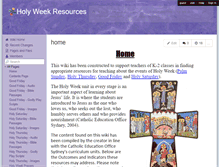 Tablet Screenshot of holyweekresources.wikispaces.com