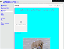 Tablet Screenshot of datosdeanimales.wikispaces.com