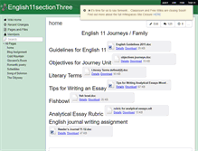 Tablet Screenshot of english11sectionthree.wikispaces.com