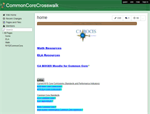 Tablet Screenshot of commoncorecrosswalk.wikispaces.com