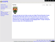 Tablet Screenshot of ksspe.wikispaces.com