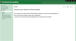 Desktop Screenshot of gogreenconsulting.wikispaces.com