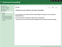Tablet Screenshot of gogreenconsulting.wikispaces.com