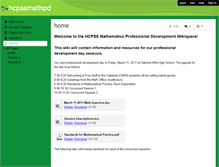 Tablet Screenshot of hcpssmathpd.wikispaces.com