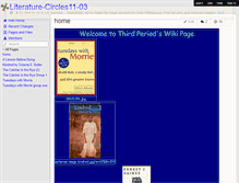 Tablet Screenshot of literature-circles11-03.wikispaces.com