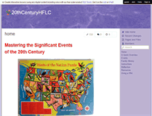 Tablet Screenshot of 20thcenturyhflc.wikispaces.com