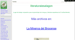 Desktop Screenshot of literaturaiesalagon.wikispaces.com
