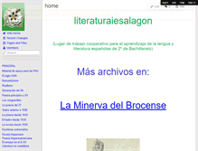 Tablet Screenshot of literaturaiesalagon.wikispaces.com