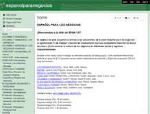 Tablet Screenshot of espanolparanegocios.wikispaces.com