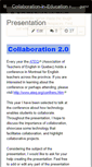Mobile Screenshot of collaboration-in-education.wikispaces.com