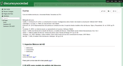 Desktop Screenshot of discursoysociedad.wikispaces.com