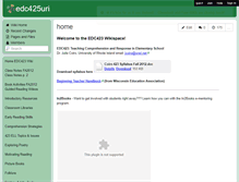 Tablet Screenshot of edc425uri.wikispaces.com