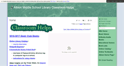 Desktop Screenshot of albionmiddleschoollibrary.wikispaces.com