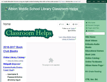 Tablet Screenshot of albionmiddleschoollibrary.wikispaces.com