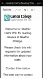 Mobile Screenshot of hallreading.wikispaces.com
