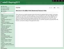 Tablet Screenshot of edel518spring2011.wikispaces.com
