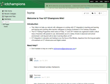 Tablet Screenshot of ictchampions.wikispaces.com