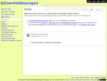 Tablet Screenshot of essentialsbeauregard.wikispaces.com