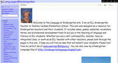 Desktop Screenshot of languageofkindergarten.wikispaces.com