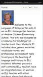 Mobile Screenshot of languageofkindergarten.wikispaces.com