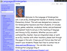 Tablet Screenshot of languageofkindergarten.wikispaces.com