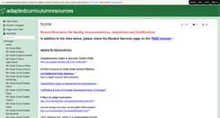 Desktop Screenshot of adaptedcurriculumresources.wikispaces.com