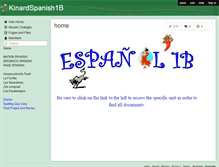 Tablet Screenshot of kinardspanish1b.wikispaces.com