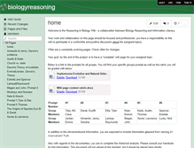Tablet Screenshot of biologyreasoning.wikispaces.com