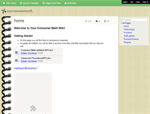 Tablet Screenshot of csyconsumermath.wikispaces.com