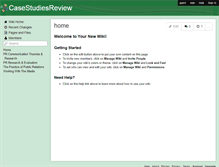 Tablet Screenshot of casestudiesreview.wikispaces.com