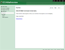 Tablet Screenshot of ecamathreview.wikispaces.com