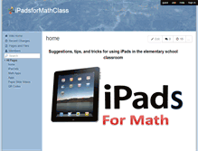 Tablet Screenshot of ipadsformathclass.wikispaces.com