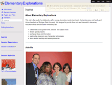 Tablet Screenshot of elementaryexplorations.wikispaces.com