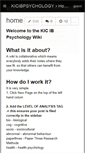 Mobile Screenshot of kicibpsychology.wikispaces.com
