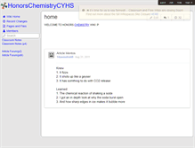 Tablet Screenshot of honorschemistrycyhs.wikispaces.com