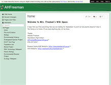 Tablet Screenshot of ahfreeman.wikispaces.com