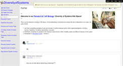 Desktop Screenshot of diversityofsystems.wikispaces.com