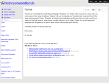 Tablet Screenshot of historyatwoodlands.wikispaces.com